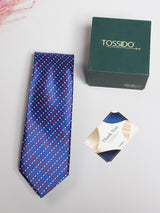 Navy Pin Dot Necktie