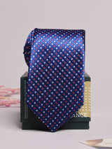 Navy Pin Dot Necktie - TOSSIDO