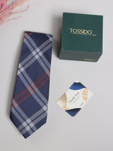 Navy Plaid Necktie