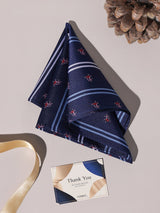 Navy Stripe Performance Silk™ Pocket Square