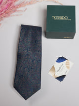 Navy Tonal Floral Necktie