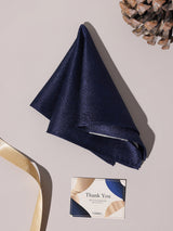 Navy Tonal Paisley Performance Silk™ Pocket Square - TOSSIDO