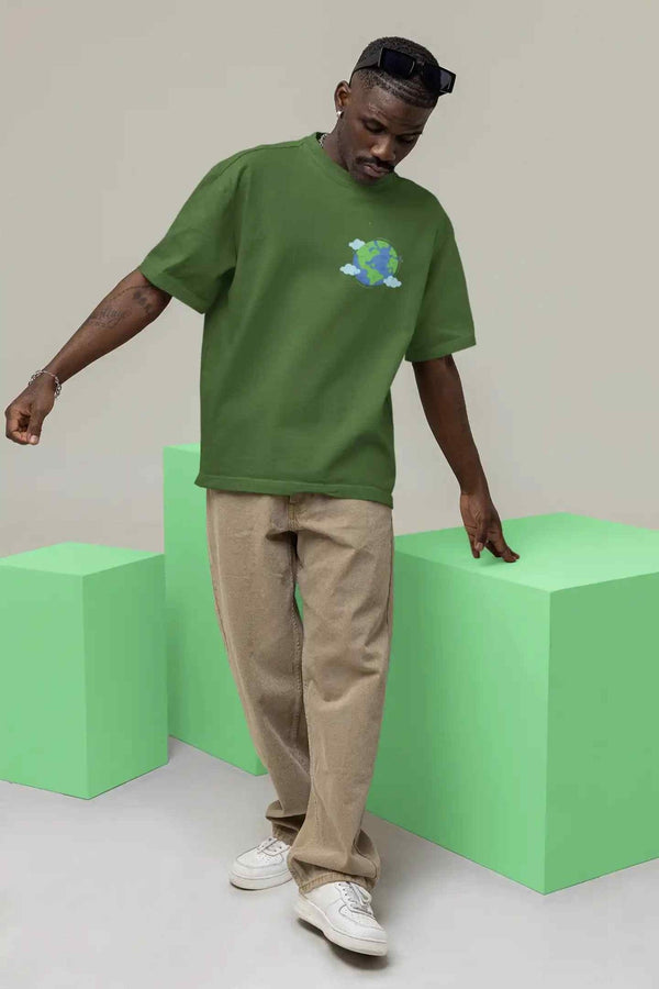 No Space For Waste White Oversized Tee - TOSSIDO
