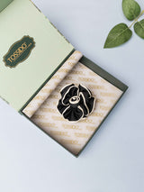 Noir Bloom Fabric Brooch - TOSSIDO