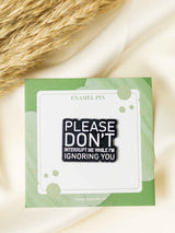 Nonchalant Typography Enamel Pin - TOSSIDO