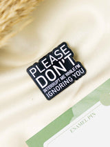 Nonchalant Typography Enamel Pin - TOSSIDO