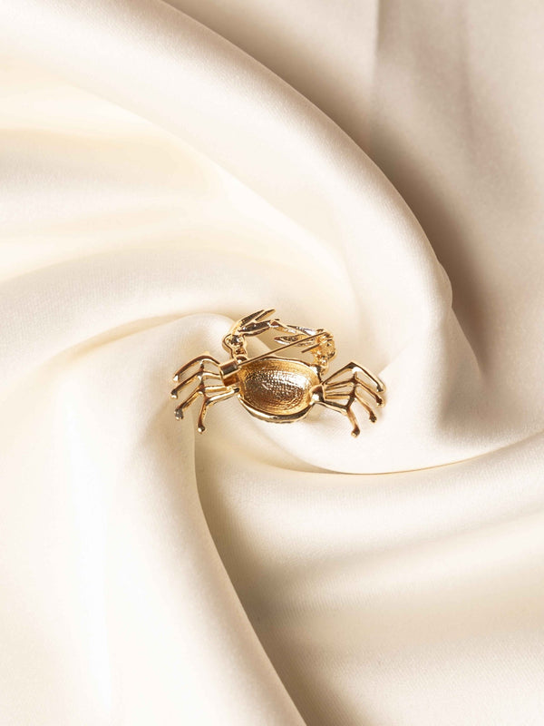 Obsidian Crab Brooch - TOSSIDO