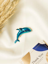 Ocean Grace Dolphin Brooch - TOSSIDO