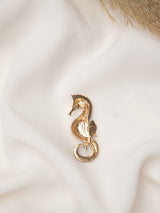 Ocean Pearl Seahorse Brooch - TOSSIDO
