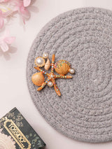 Ocean Treasure Starfish & Shell Pearl Brooch - TOSSIDO