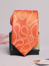 Orange Abstract Swirl Necktie