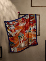 Orange Agra Fort City Scarf - TOSSIDO
