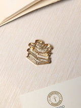 Orange & Blue Book Stack Brooch - TOSSIDO