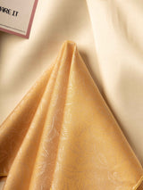 Orange Floral Jacquard Pocket Square - TOSSIDO