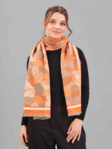 Orange Floral Premium Muffler - TOSSIDO