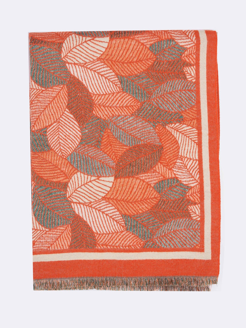 Orange Floral Premium Muffler - TOSSIDO