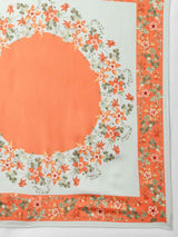 Orange Floral Scarf & Scarf Bag Set - TOSSIDO