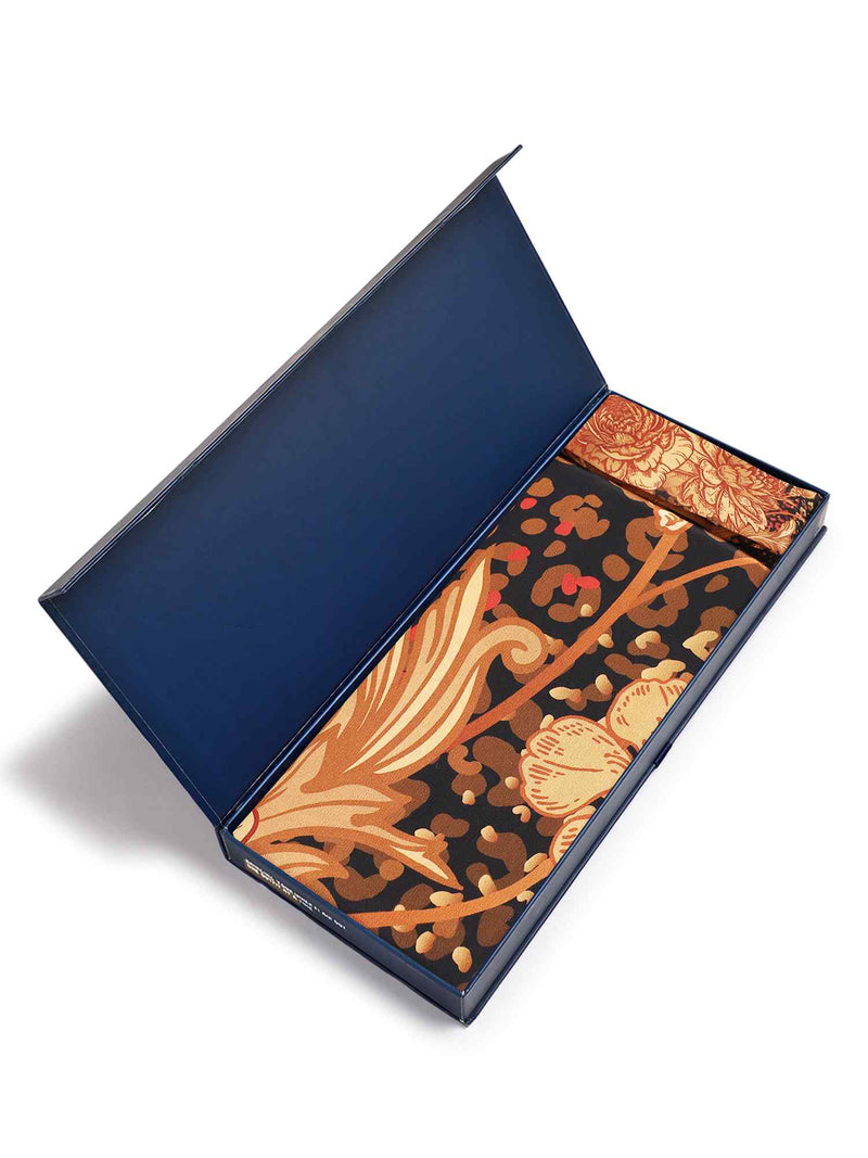 Orange Floral Scarf & Scarf Bag Set - TOSSIDO