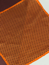 Orange Floral Silk Pocket Square - TOSSIDO