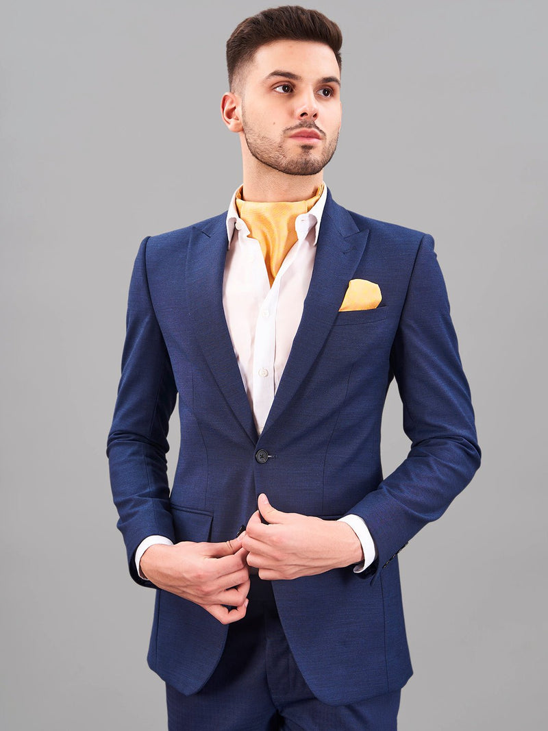 Orange Floral Woven Cravat & Pocket Square Set - TOSSIDO