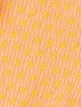Orange Floral Woven Cravat & Pocket Square Set - TOSSIDO