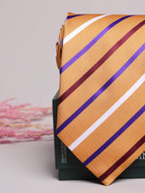Orange Multi Stripe Necktie - TOSSIDO