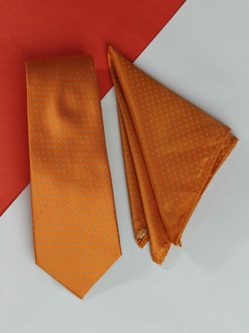 Orange Necktie & Pocket Square Giftset - TOSSIDO