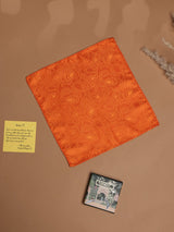 Orange Paisley Jacquard Pocket Square - TOSSIDO