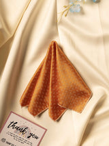 Orange Paisley Jacquard Pocket Square - TOSSIDO