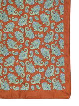 Orange Paisley Short Scarf - TOSSIDO