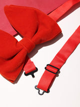 Orange Solid Velvet Bowtie - TOSSIDO