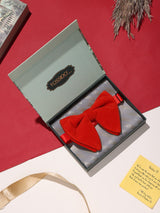 Orange Solid Velvet Bowtie - TOSSIDO