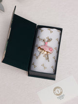 Pale Pink Enamel Ballerina Brooch - TOSSIDO