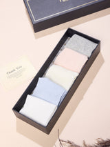 Pastel Pointelle Ankle Socks – Pack of 5 - TOSSIDO