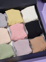 Pastel Ribbed Ankle Socks – Pack of 9 - TOSSIDO
