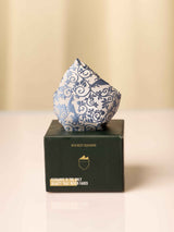 Peach & Blue Floral Jacquard Pocket Square - TOSSIDO