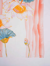 Peach Floral Printed Stole - TOSSIDO