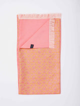 Peach Floral Reversible Stole & Pocket Square Set - TOSSIDO
