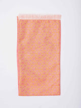 Peach Floral Reversible Stole & Pocket Square Set - TOSSIDO