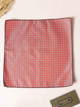 Peach Geometric Jacquard Pocket Square - TOSSIDO