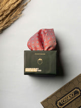 Peach Geometric Jacquard Pocket Square - TOSSIDO