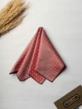 Peach Geometric Jacquard Pocket Square - TOSSIDO