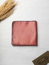 Peach Geometric Jacquard Pocket Square - TOSSIDO