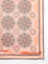 Peach Geometric Scarf & Scarf Bag Set - TOSSIDO