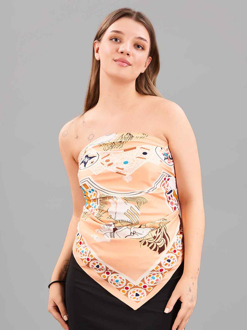 Peach Novelty Large Scarf - TOSSIDO
