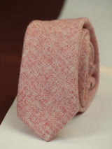 Peach Solid Wool Skinny Necktie - TOSSIDO