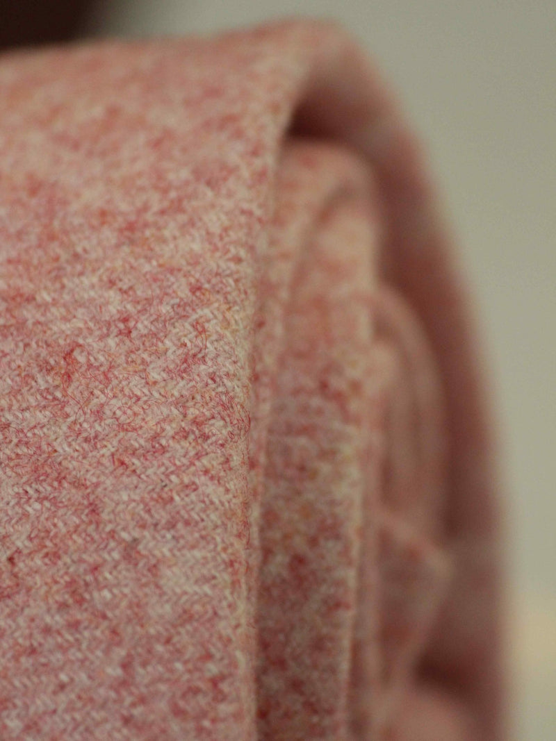 Peach Solid Wool Skinny Necktie - TOSSIDO