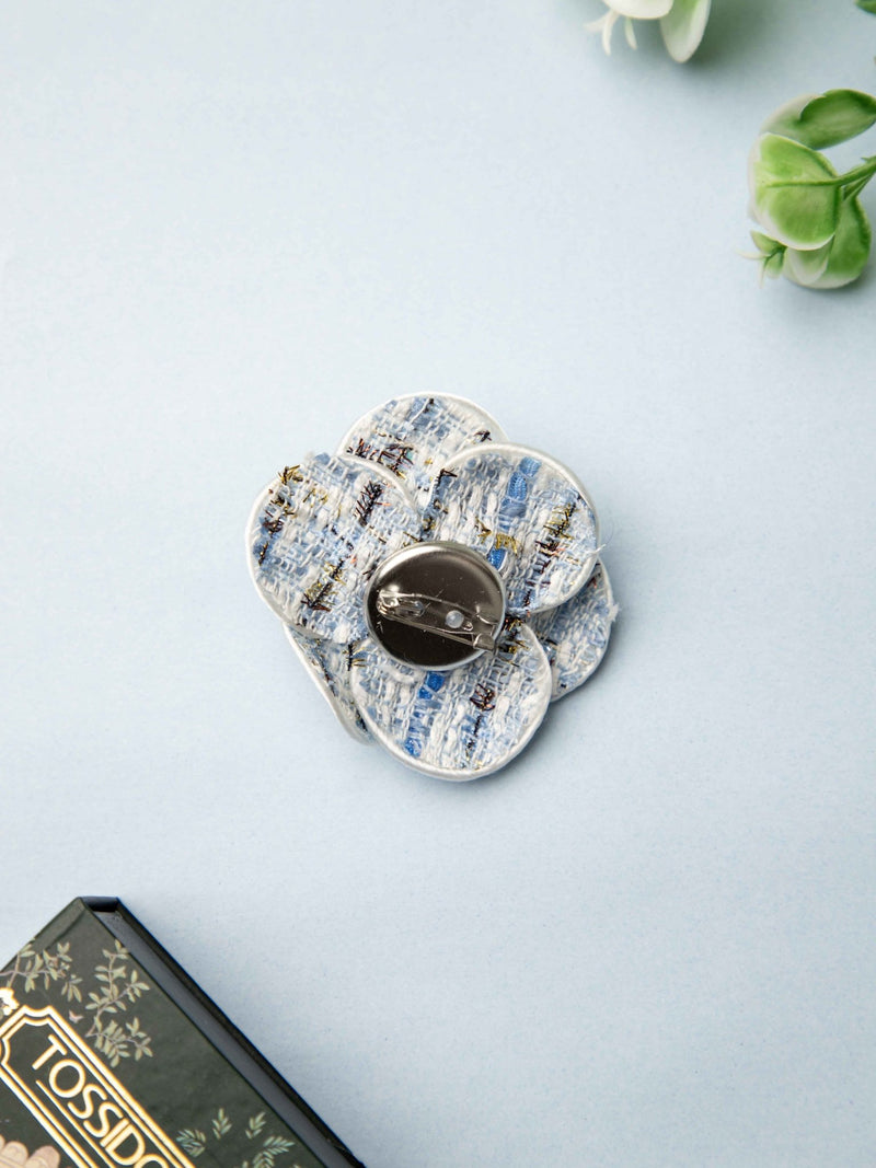 Pearl Bloom Tweed Brooch - TOSSIDO