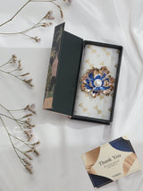 Pearl in Blue Flower Brooch - TOSSIDO