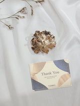 Pearl in Blue Flower Brooch - TOSSIDO